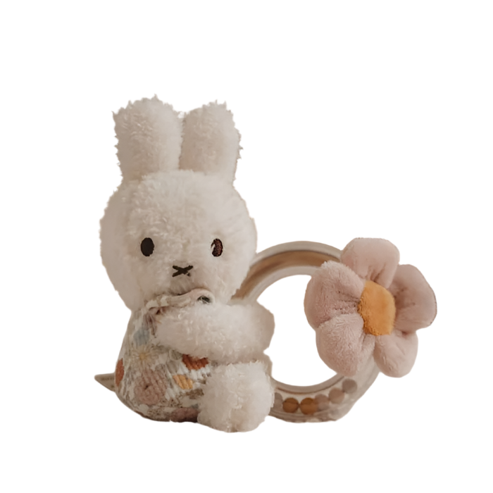 Miffy Ring Rattle - Vintage Flowers