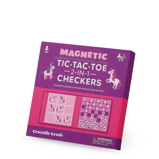 Magna Games - Tic Tac Toe & Checkers - Unicorn