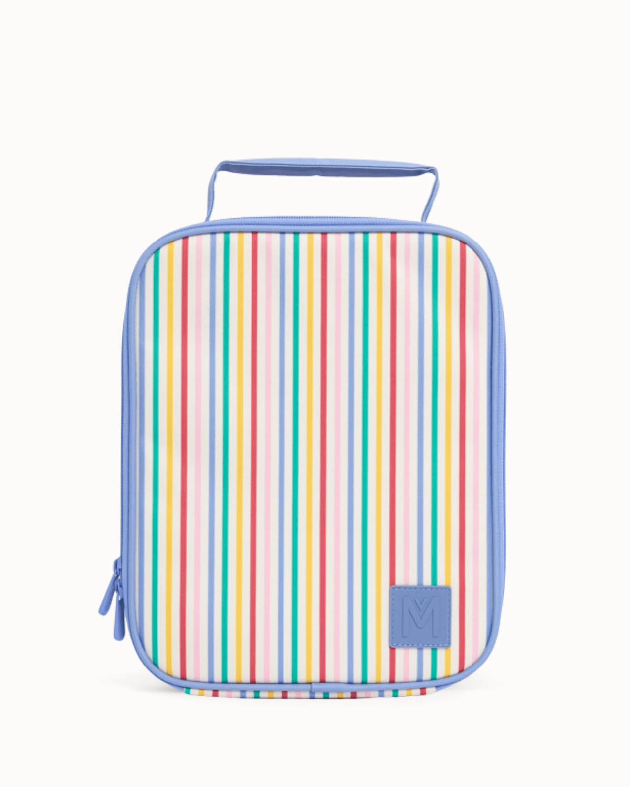 MontiiCo Large Insulated Lunch Bag (Larger Size) - Fruity Stripe