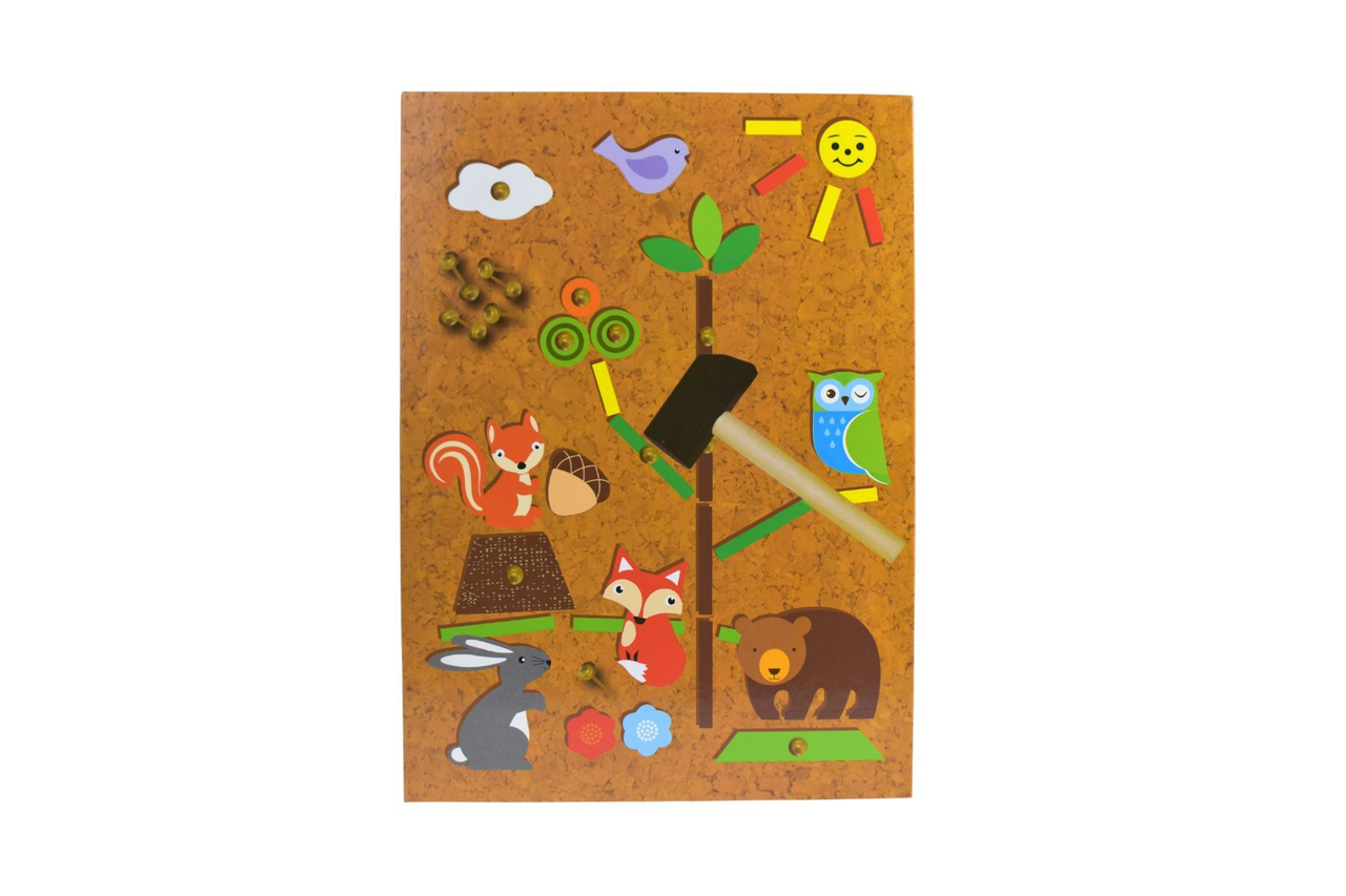 Wooden Pin-Cork Toys - Forest Friends