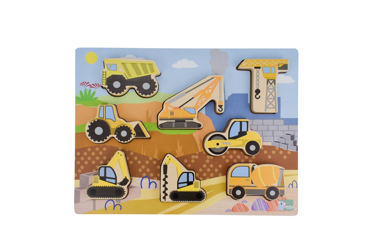Wooden Chunky Puzzle / Construction Vehicle