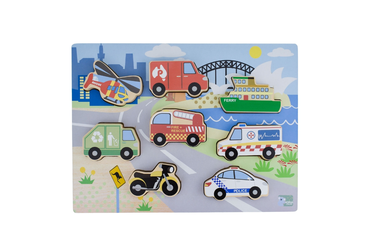 Wooden Chunky Puzzle / Aussie Transport Vehicle