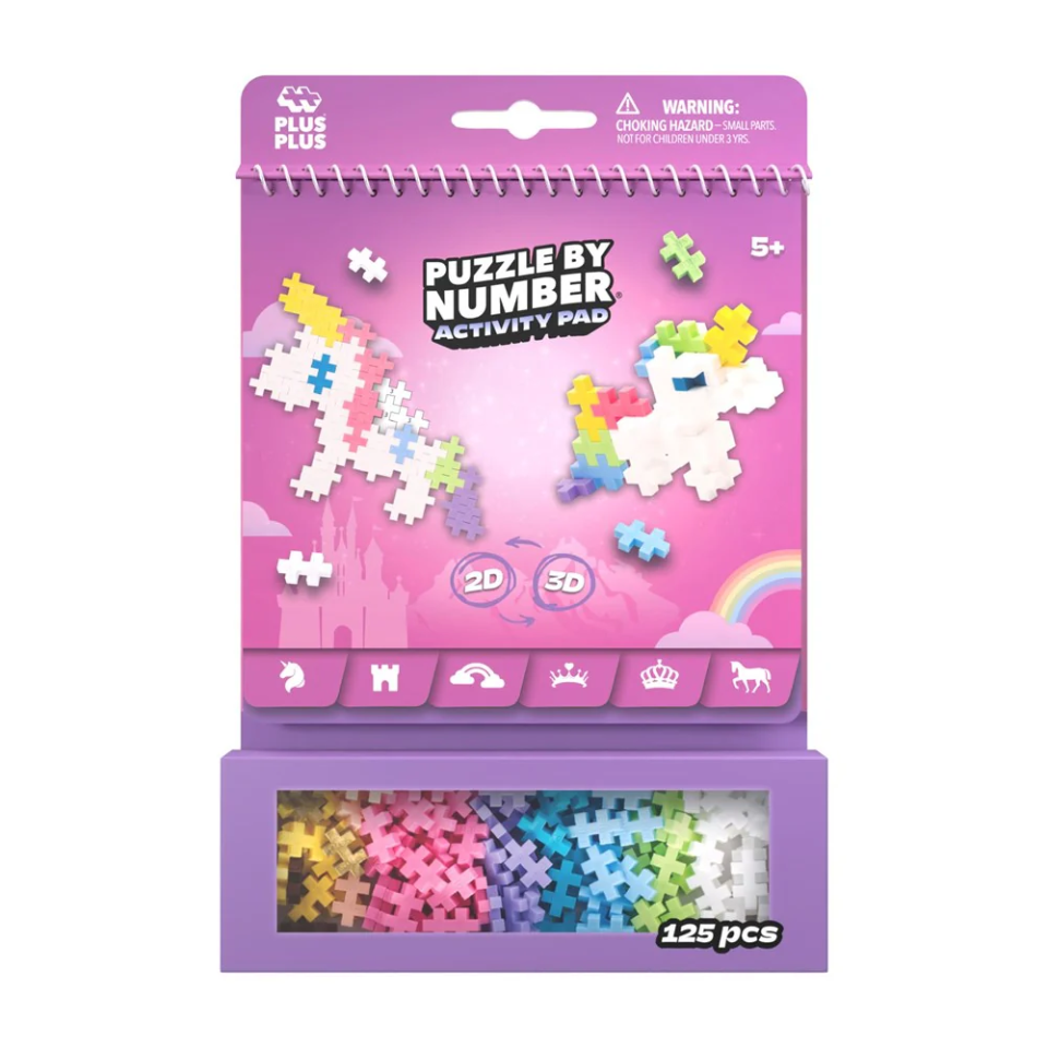 Activity Pad Puzzle By Number - Fairy Tale Unicorns