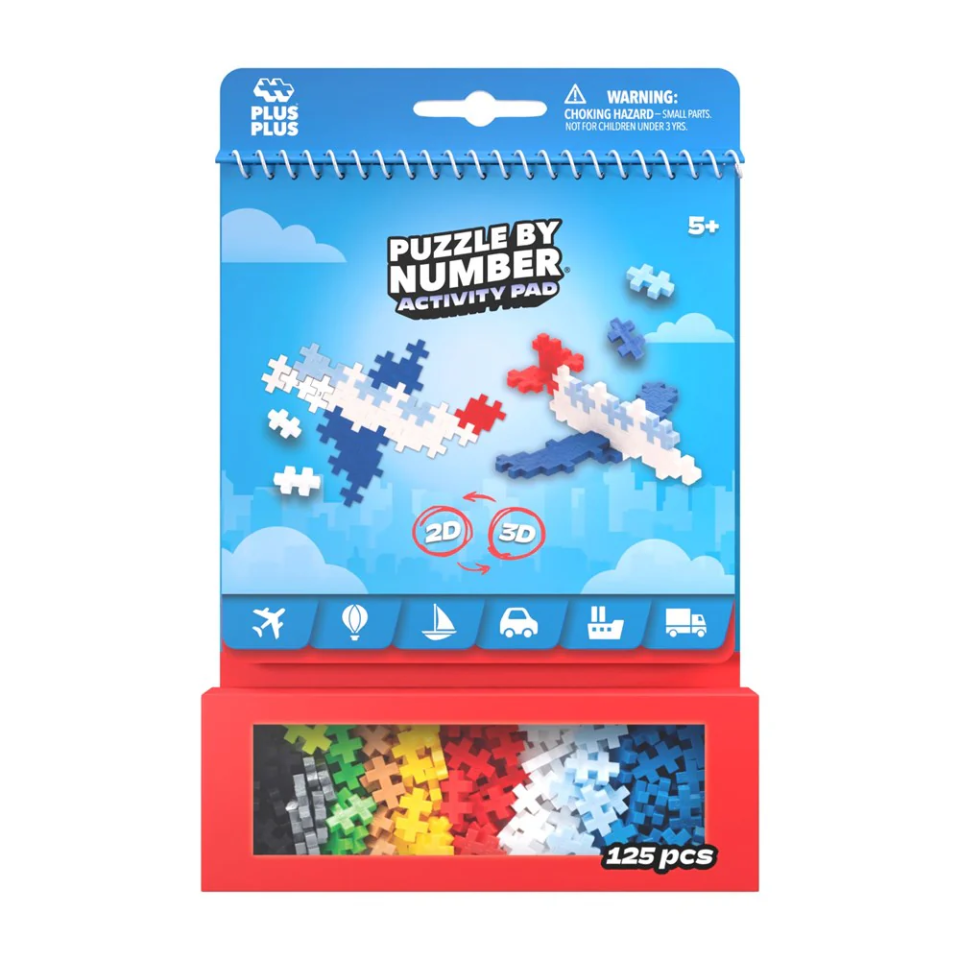 Activity Pad Puzzle By Number - Transportation