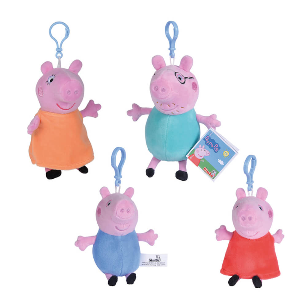 Peppa Pig Plush Backpack Clip assorted