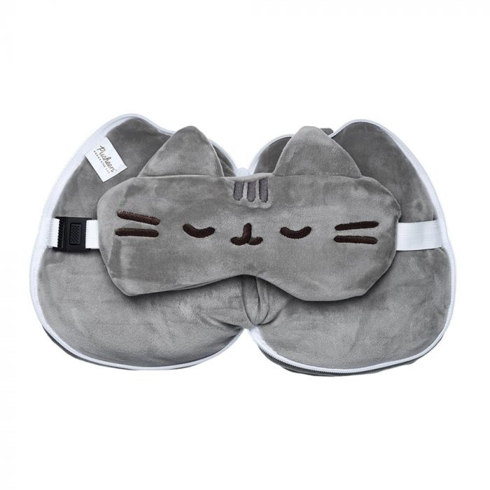 Pusheen Travel Pillow and Eye Mask Set