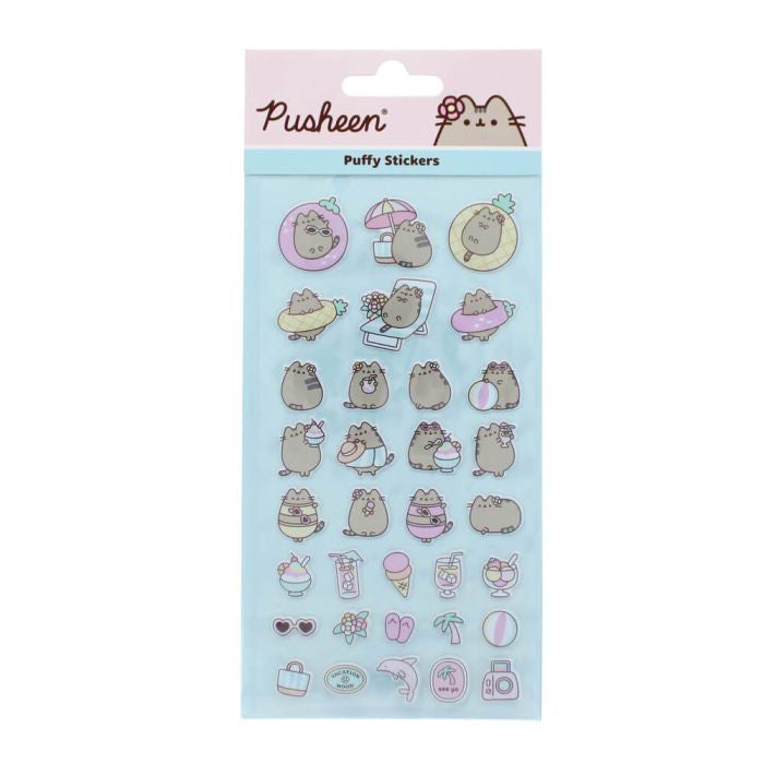 Pusheen Tropical Vacation Puffy Sticker Sheet