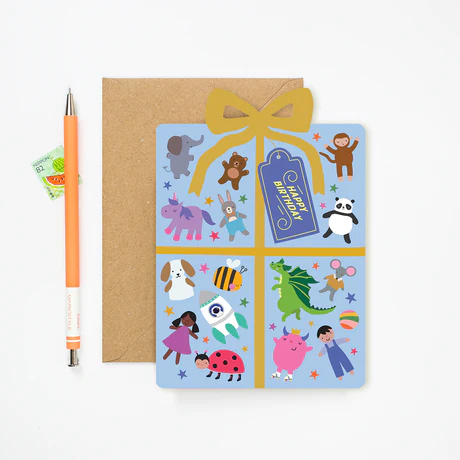 Wrapped In Wonder Present Birthday Card