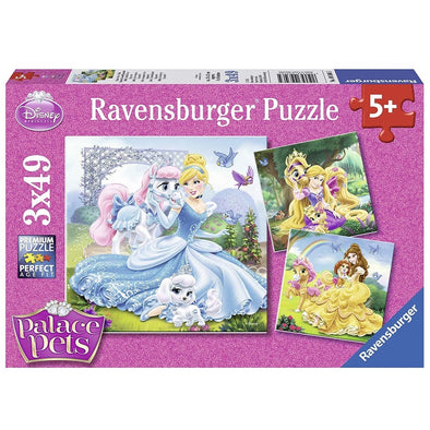 3 x49 pc Puzzle - Disney Palace Pets Belle, Cinderella and Rapunzel
