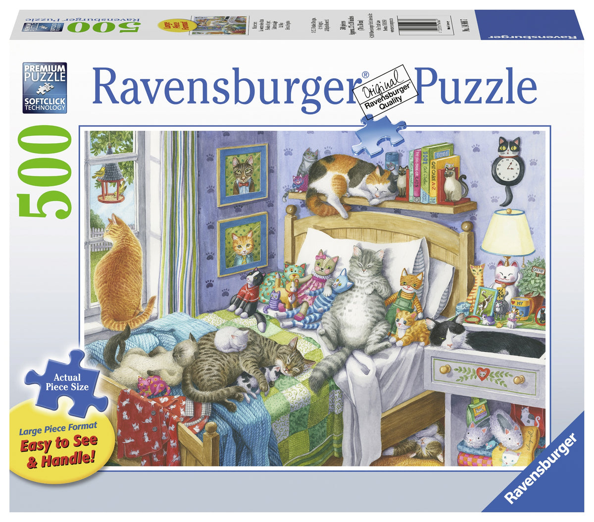 500 pc Puzzle XL Format - cat Nap