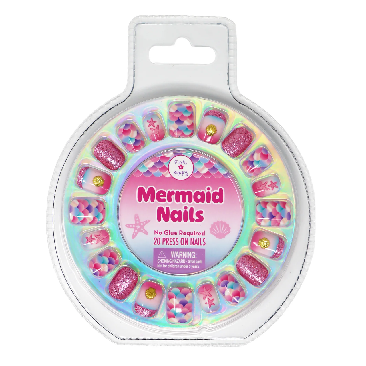 Mermaid Sparkle 3D Press-on Nails