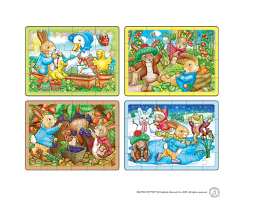 4 in a Box Puzzle - Peter Rabbit