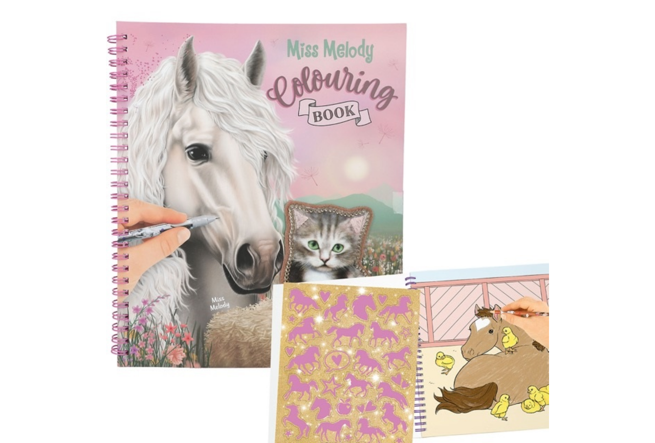 Miss Melody Colouring Book Sequins