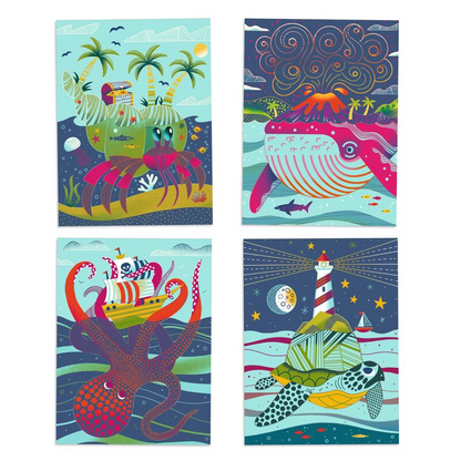 Dual Colour Scratch Boards - Topsy Turvy