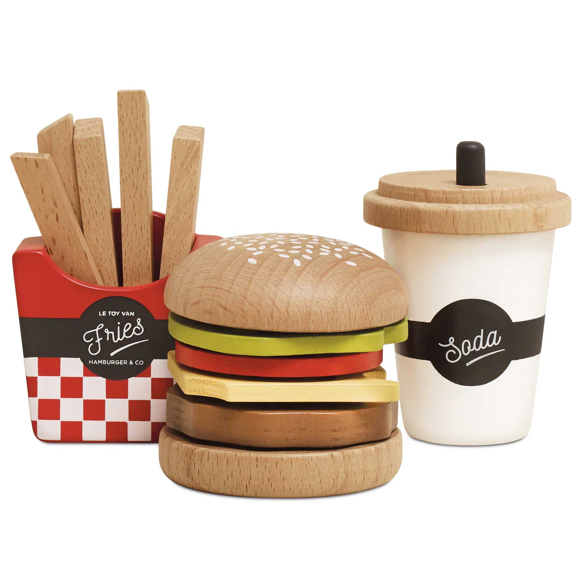 Wooden Gourmet Hamburger Set