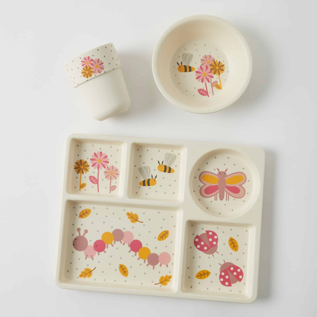 Little Critters Bamboo 3 piece Divider Dining Set