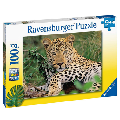 100 pc Puzzle - Lounging Leopard
