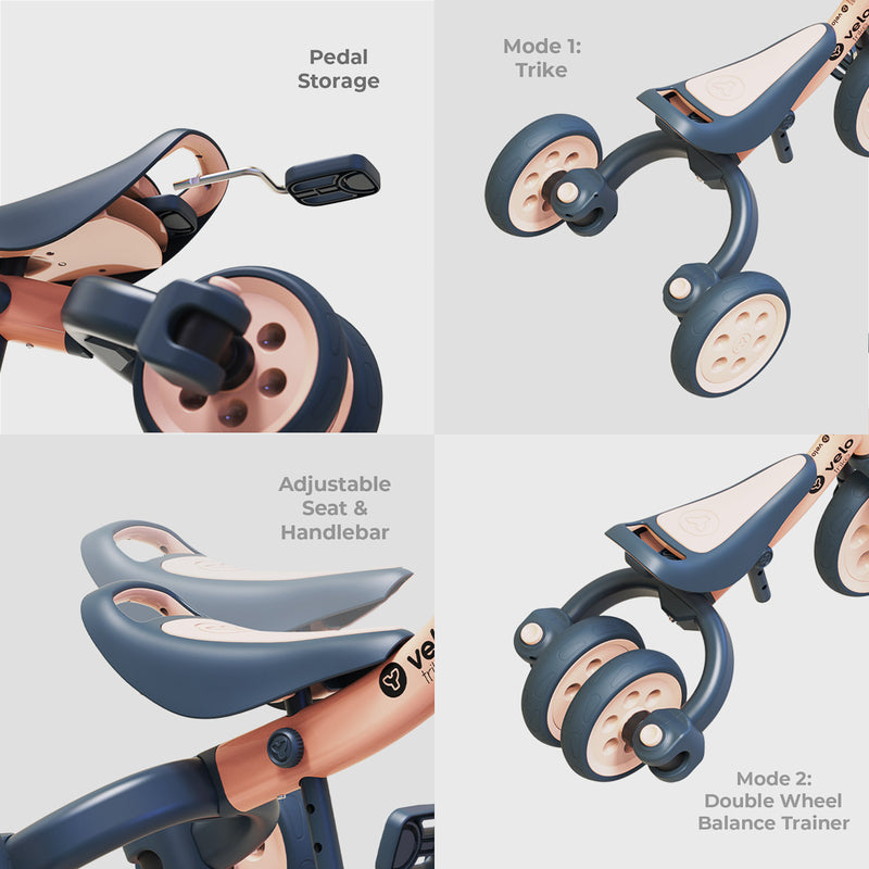 Velo Trike 2 In 1 Peach