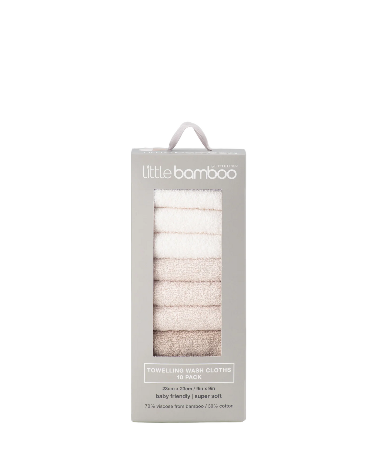 Towelling Wash Cloth 10 pack - Iced Coffee