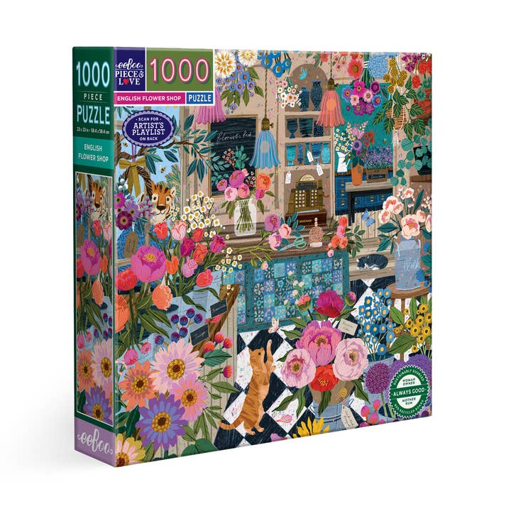 1000 pc Puzzle - English Flower Shop – Toys and Tales
