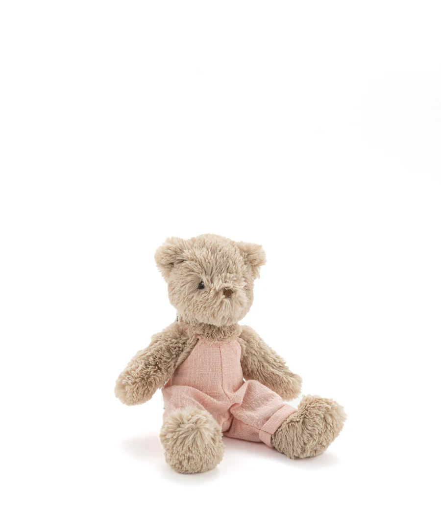 Baby Honey Bear - Baby Pink Overalls