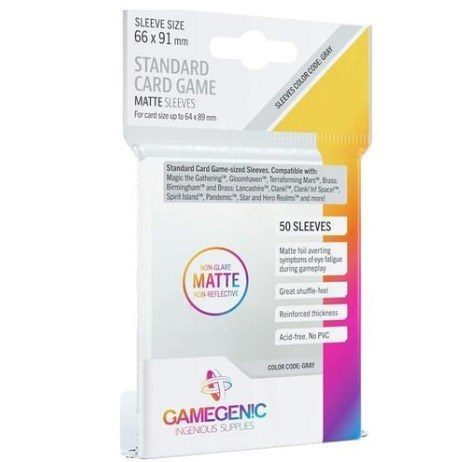 Matte Standard 50 Card Sleeves - 66x91mm