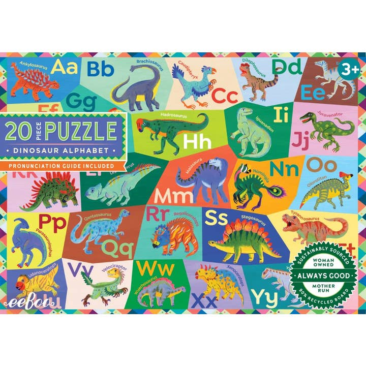 20 Piece Puzzle- Dinosaur Alphabet