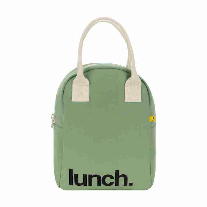 Zipper Lunch Bag - Teal 'Lunch'