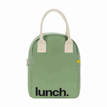 Zipper Lunch Bag - Teal 'Lunch'