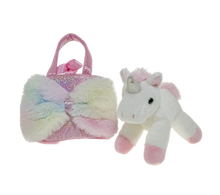 Fancy Pal - Unicorn/Pink bag with Big Fluffy Bow