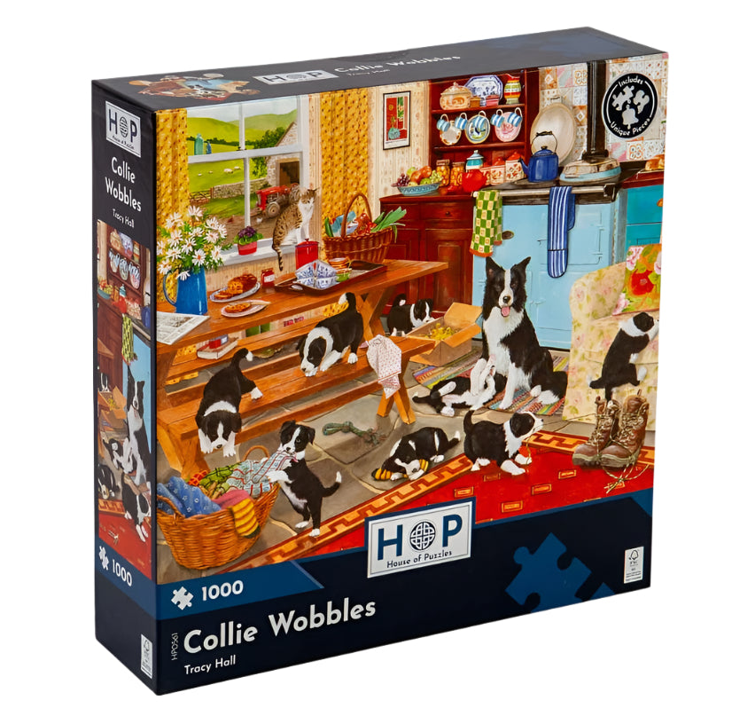 1000 pc Puzzle - Collie Wobbles