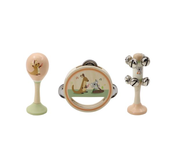 Wooden Music Set - Australian Animals 2pc