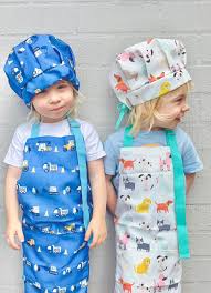 Kids Cooking Apron and Chef Hat Set