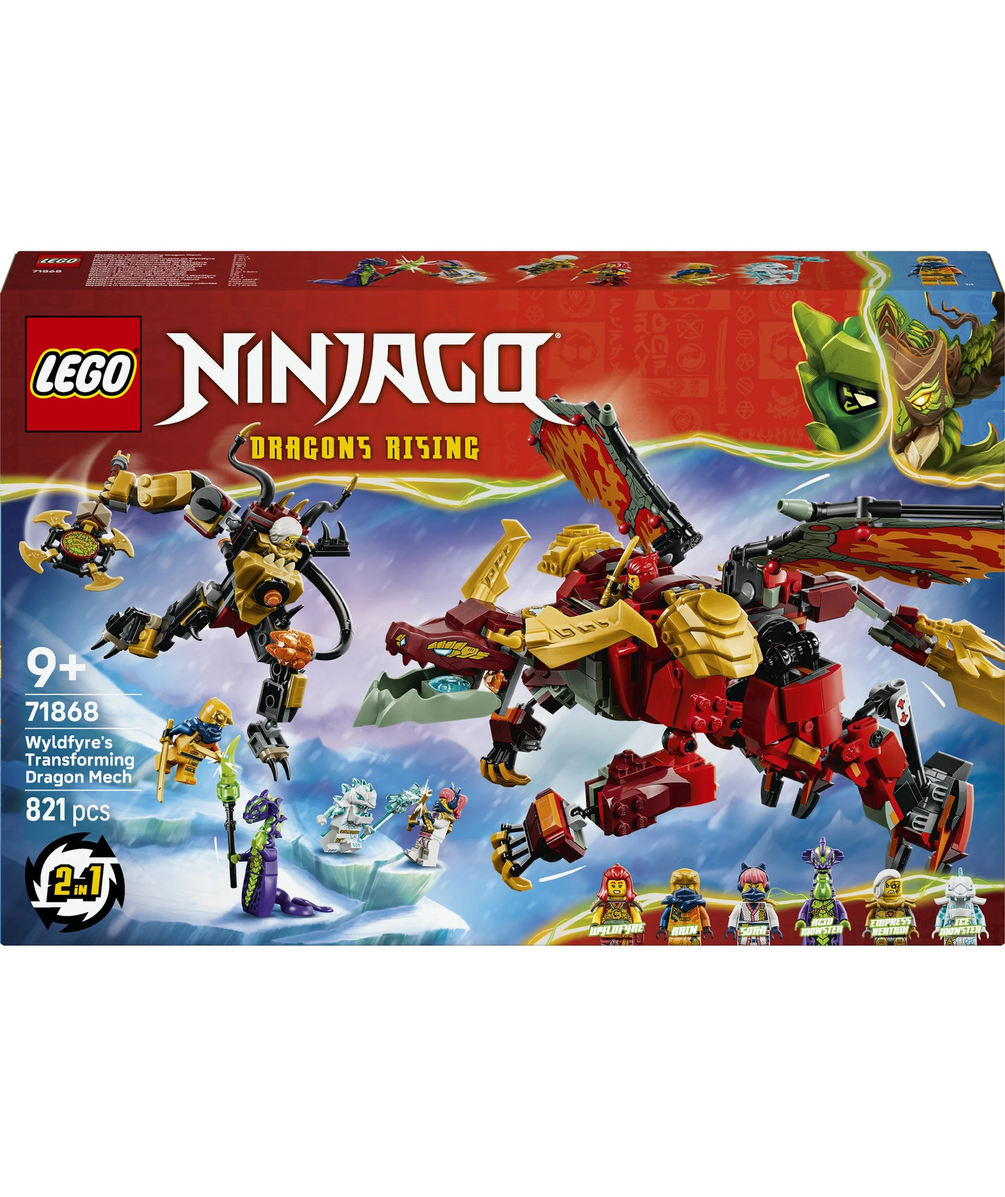 Wyldfyre's Transforming Dragon Mech Lego 71868