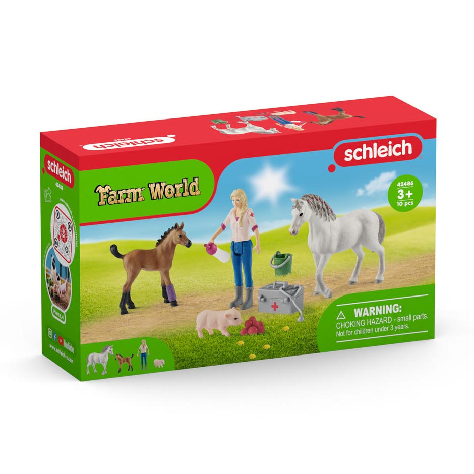Vet Visiting Mare and Foal