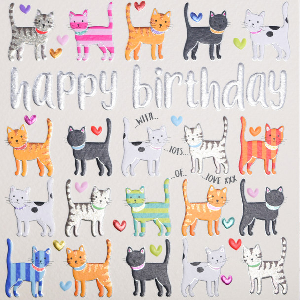 Happy Birthday Card - Cats