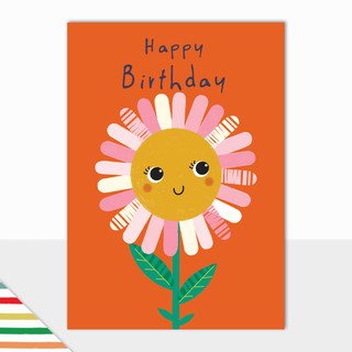 Happy Birthday - Happy Flower Card