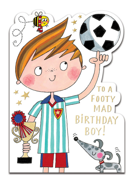 Footy Mad Birthday Boy card