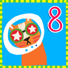 Happy 8th Birthday - Cat in Space