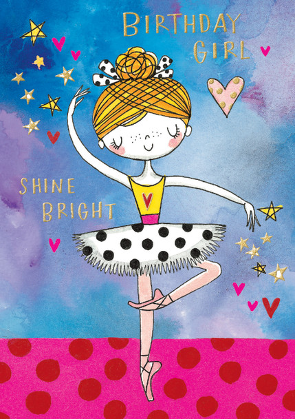 Ballerina Birthday Card