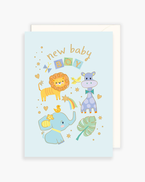 New Baby Boy Card - Aria Collection