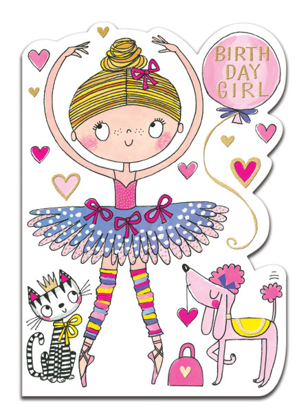 Birthday Girl Ballerina card