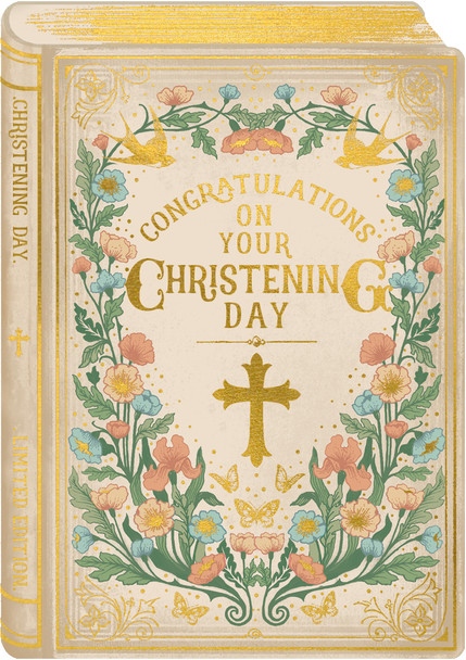Story Book - Christening Day card