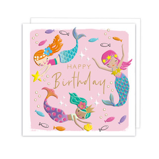 Happy Birthday Mermaid  Card