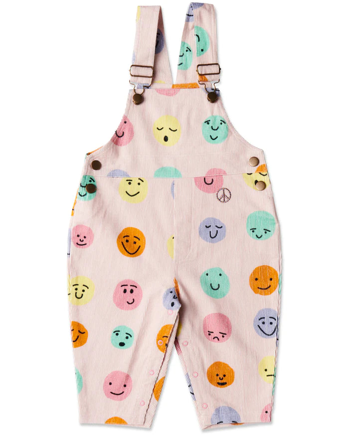 Overalls - Smiley Face (Feeling It Pink Baby)