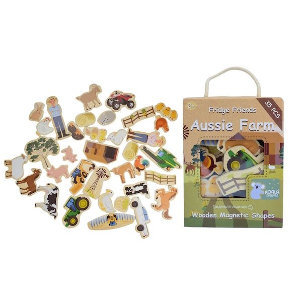 Fridge Friends Aussie Farm Magnets 35pcs