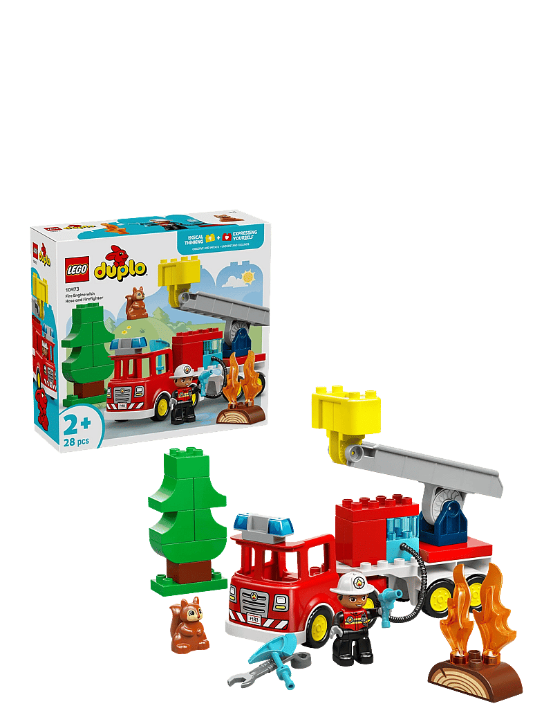 Fire Truck with Hose and Firefighter Duplo 10473