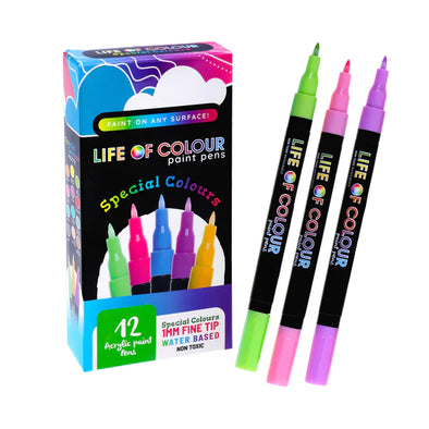 Acrylic Paint Pens 1mm Fine Tip - Special Colours