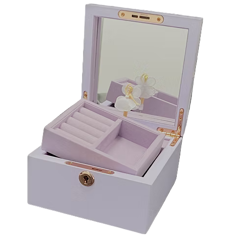 Wooden Jewellery Box - Lilac