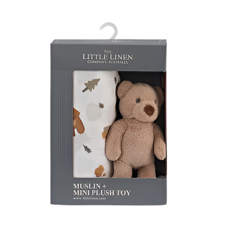 Soft Plush Toy & Baby Muslin Wrap - Nectar Bear